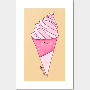 Soft cream in PINK Posters and Art